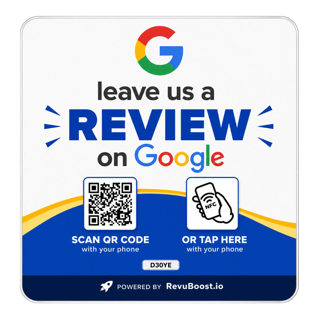 Google Reviews Plate