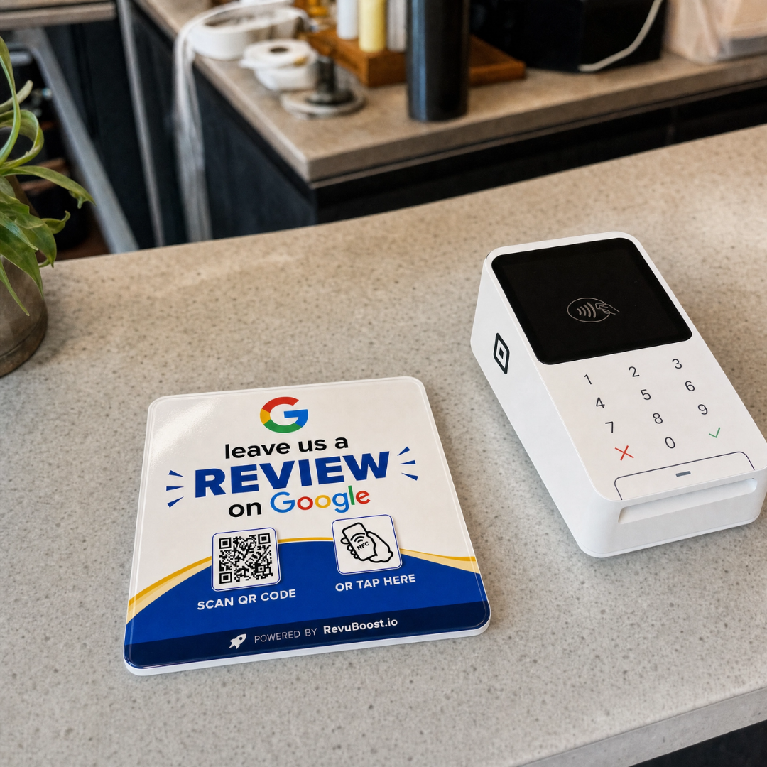 RevuBoost Google Reviews Plate