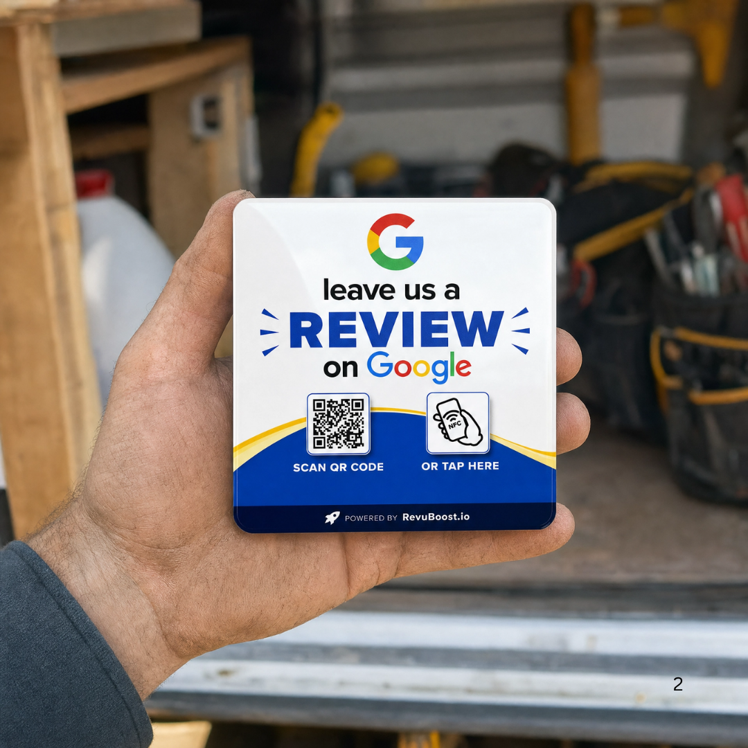 RevuBoost Google Reviews Plate